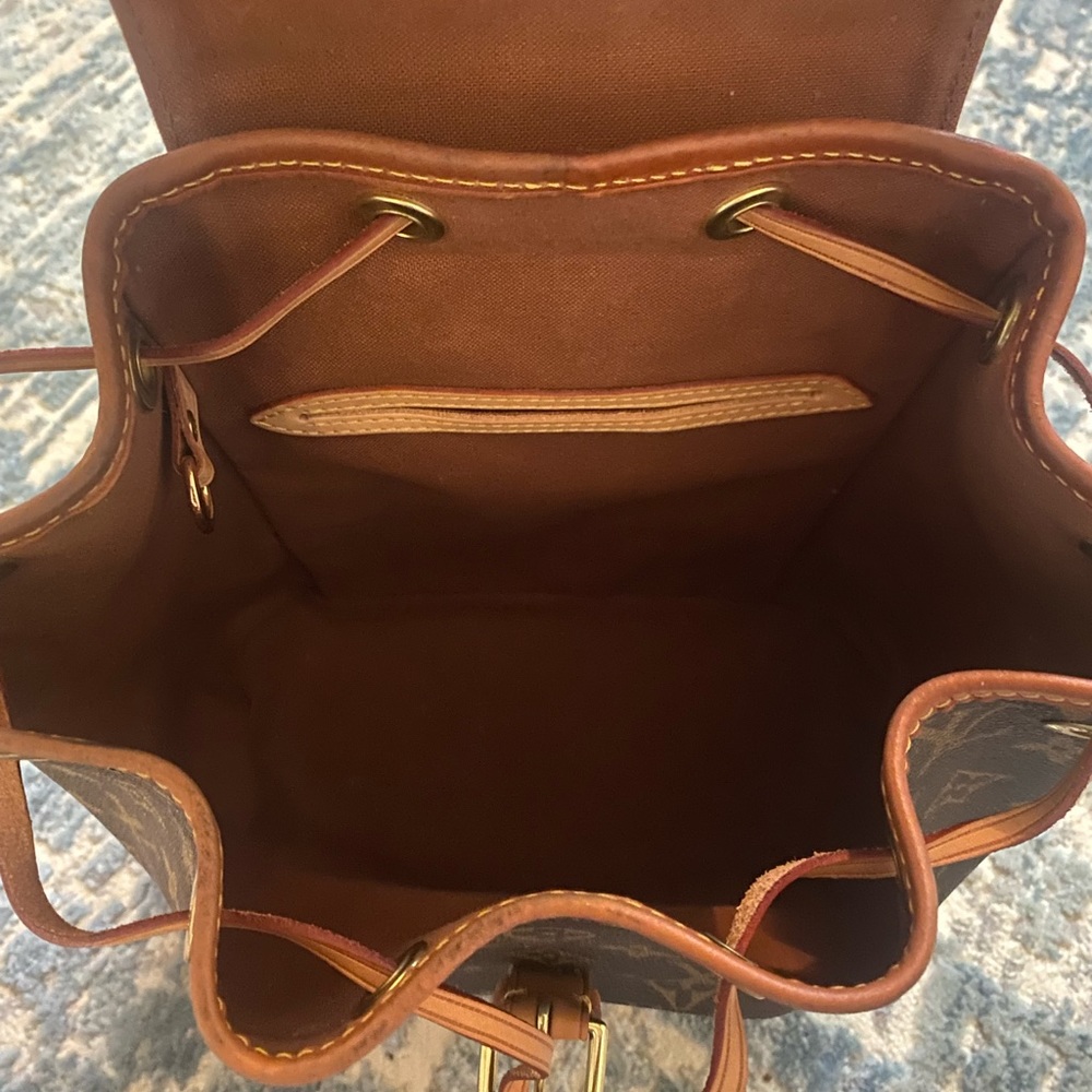 Louis Vuitton Monogram Canvas Backpack with Tan Trim - Picture 5 of 7